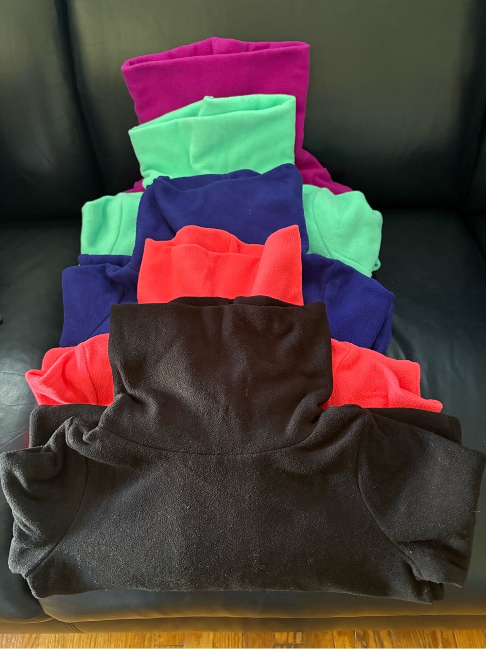 Old Navy Kids Fleece Turtleneck Tops - Black, Coral, Navy, Mint, Magenta